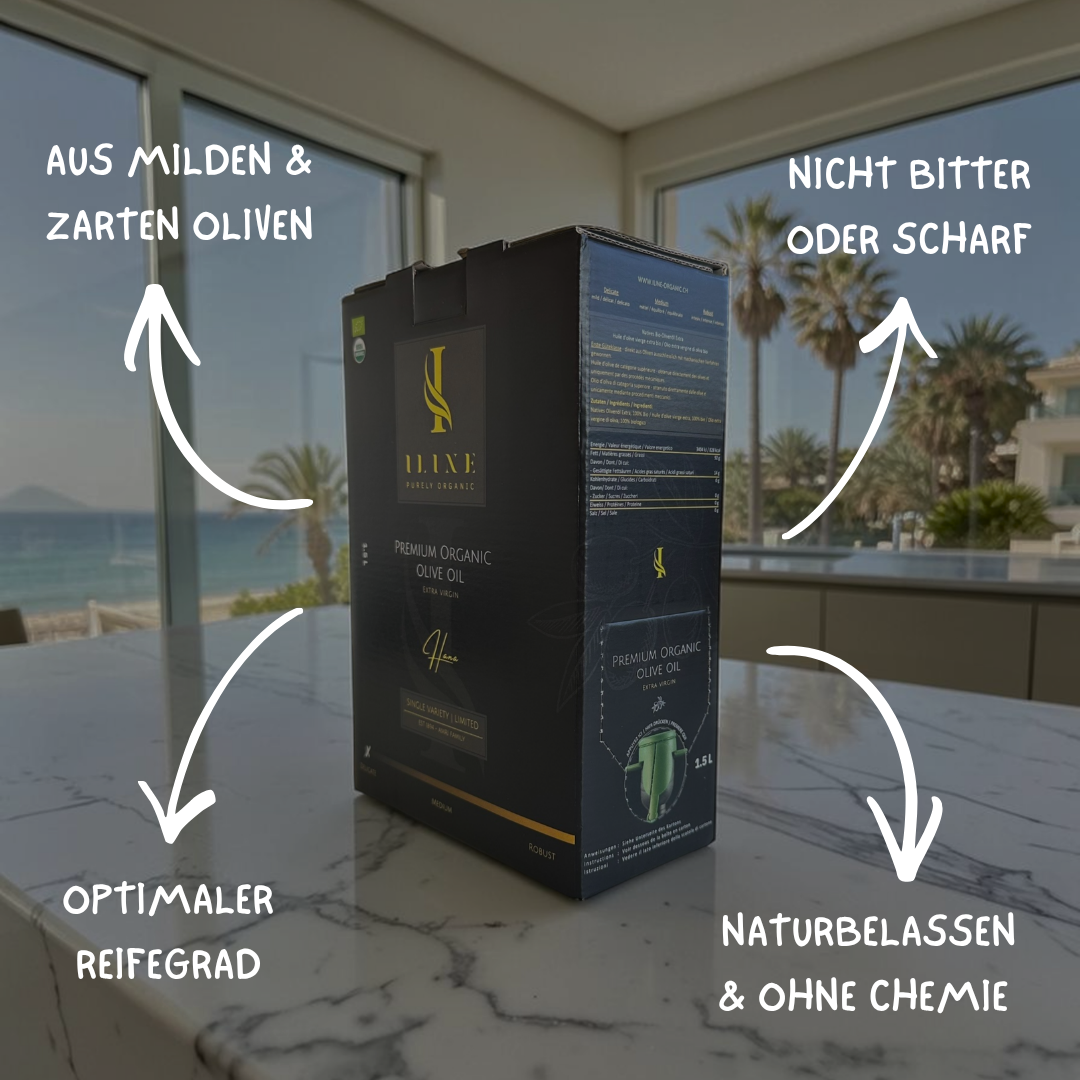 Hana Mild Organic Olive Oil – Bag-in-Box Features – Iline Organic